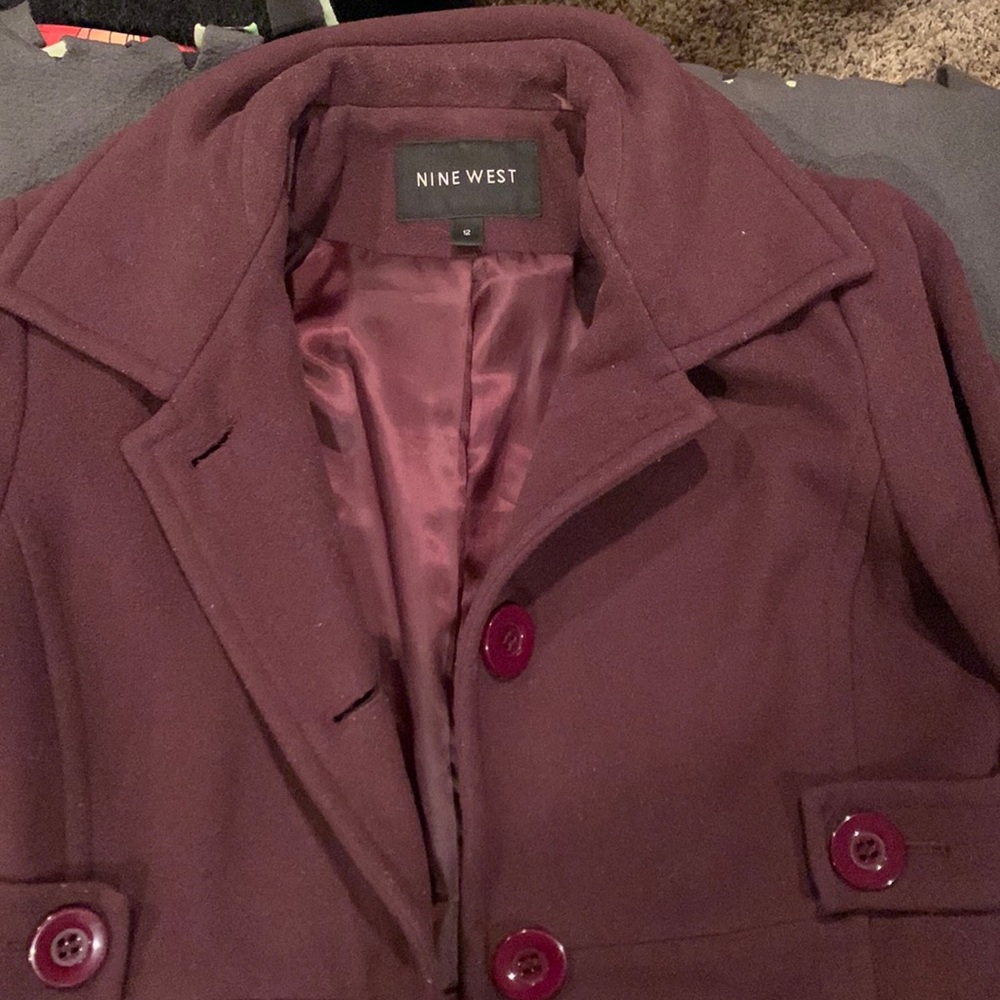 Burgundy coat